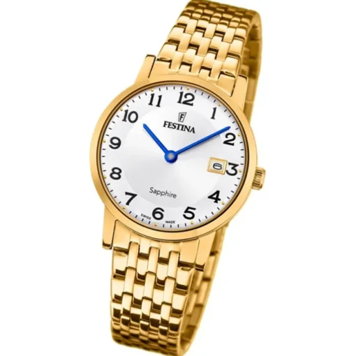 Festina Damenuhr Edelstahl gold Festina Swiss made Armbanduhr UF20021/4