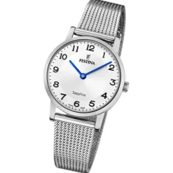 Festina Damenuhr Edelstahl silber Festina Swiss made Armbanduhr UF20015/5