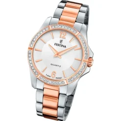 Festina Damenuhr Edelstahl silber rosé Festina Mademoiselle Armbanduhr UF20595/1