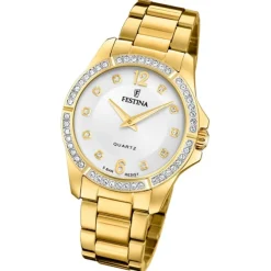 Festina Damenuhr Edelstahl gold Festina Mademoiselle Armbanduhr UF20596/1