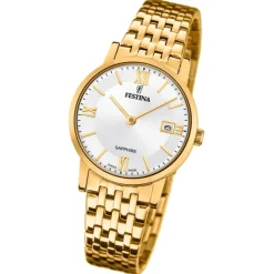 Festina Damenuhr Edelstahl gold Festina Swiss Made Armbanduhr UF20021/1