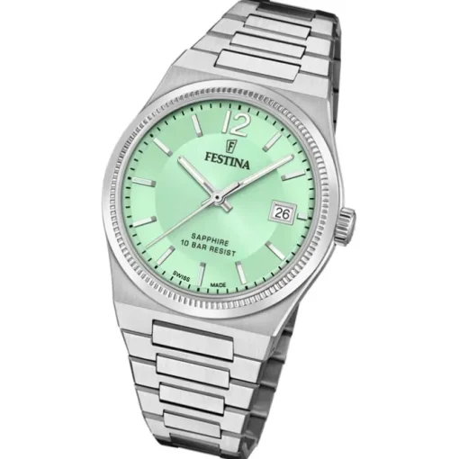 Festina Damenuhr Edelstahl silber Festina Swiss made Armbanduhr UF20035/3
