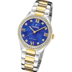 Festina Damenuhr Edelstahl silber gold Festina Solar Energy Solaruhr UF20659/2