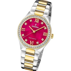 Festina Damenuhr Edelstahl silber gold Festina Solar Energy Solaruhr UF20659/3