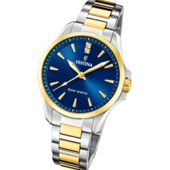 Festina Damenuhr Edelstahl silber gold Festina Solar Energy Solaruhr UF20655/4