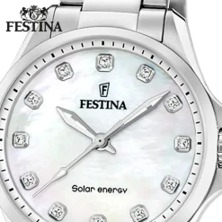 Festina Damenuhr Edelstahl silber Festina Solar Energy Solaruhr UF20654/1