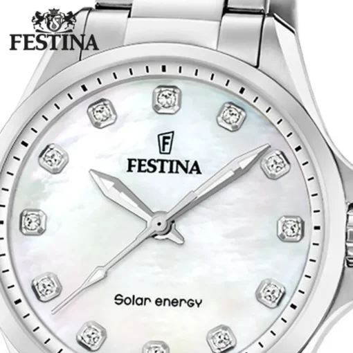 Festina Damenuhr Edelstahl silber Festina Solar Energy Solaruhr UF20654/1