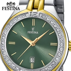 Festina Damenuhr Edelstahl silber gold Festina Mademoiselle Armbanduhr UF16868/4