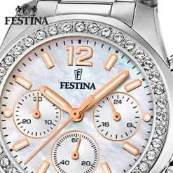 Festina Damenuhr Edelstahl silber Festina Boyfriend Armbanduhr UF20606/1
