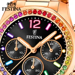 Festina Damenuhr Edelstahl rosé Festina Boyfriend Armbanduhr UF20639/3