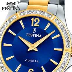Festina Damenuhr Edelstahl silber gold Festina Mademoiselle Armbanduhr UF20594/2