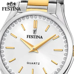 Festina Damenuhr Edelstahl silber gold Festina Mademoiselle Armbanduhr UF20619/1