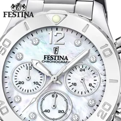 Festina Damenuhr Edelstahl silber Festina Boyfriend Armbanduhr UF20603/1