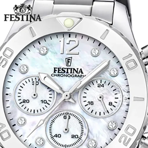 Festina Damenuhr Edelstahl silber Festina Boyfriend Armbanduhr UF20603/1