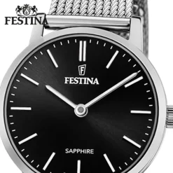 Festina Damenuhr Edelstahl silber Festina Swiss Made Armbanduhr UF20015/3