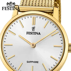Festina Damenuhr Edelstahl gold Festina Swiss Made Armbanduhr UF20023/1
