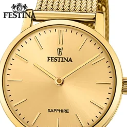 Festina Damenuhr Edelstahl gold Festina Swiss Made Armbanduhr UF20023/2