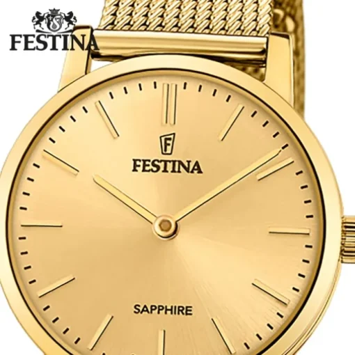 Festina Damenuhr Edelstahl gold Festina Swiss Made Armbanduhr UF20023/2