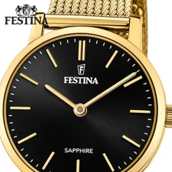 Festina Damenuhr Edelstahl gold Festina Swiss Made Armbanduhr UF20023/3