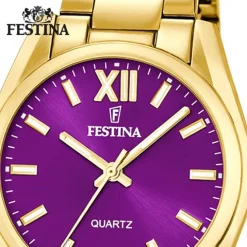 Festina Damenuhr Edelstahl gold Festina Boyfriend Armbanduhr UF20640/3