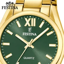 Festina Damenuhr Edelstahl gold Festina Boyfriend Armbanduhr UF20640/4