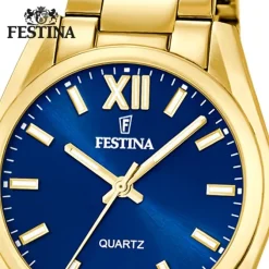 Festina Damenuhr Edelstahl gold Festina Boyfriend Armbanduhr UF20640/5