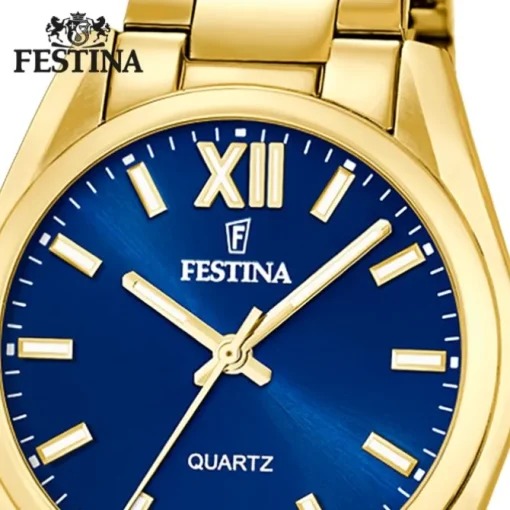 Festina Damenuhr Edelstahl gold Festina Boyfriend Armbanduhr UF20640/5