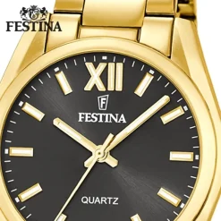 Festina Damenuhr Edelstahl gold Festina Boyfriend Armbanduhr UF20640/6