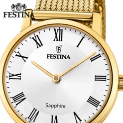 Festina Damenuhr Edelstahl gold Festina Swiss made Armbanduhr UF20023/4