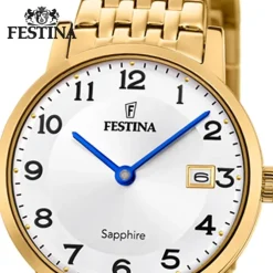 Festina Damenuhr Edelstahl gold Festina Swiss made Armbanduhr UF20021/4