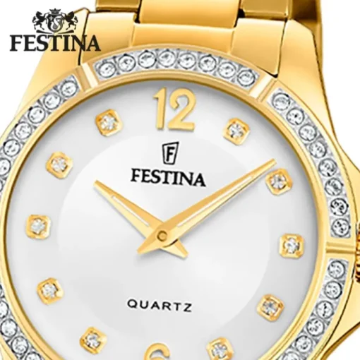 Festina Damenuhr Edelstahl gold Festina Mademoiselle Armbanduhr UF20596/1