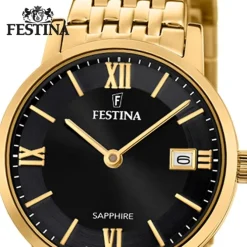 Festina Damenuhr Edelstahl gold Festina Swiss Made Armbanduhr UF20021/3