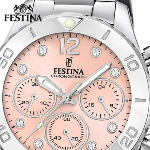 Festina Damenuhr Edelstahl silber Festina Boyfriend Armbanduhr UF20603/7