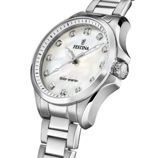 Festina Damenuhr Edelstahl silber Festina Solar Energy Solaruhr UF20654/1