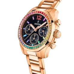 Festina Damenuhr Edelstahl rosé Festina Boyfriend Armbanduhr UF20639/3