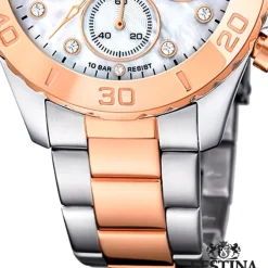 Festina Damenuhr Edelstahl silber rosé Festina Boyfriend Armbanduhr UF20605/1