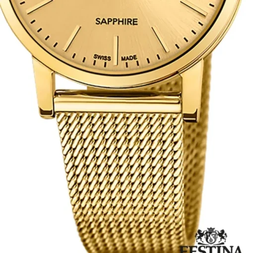 Festina Damenuhr Edelstahl gold Festina Swiss Made Armbanduhr UF20023/2