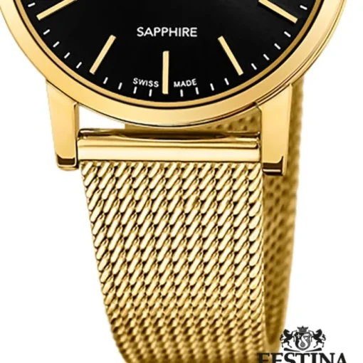Festina Damenuhr Edelstahl gold Festina Swiss Made Armbanduhr UF20023/3