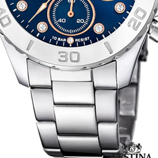 Festina Damenuhr Edelstahl silber Festina Boyfriend Armbanduhr UF20603/3