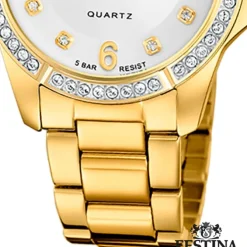 Festina Damenuhr Edelstahl gold Festina Mademoiselle Armbanduhr UF20596/1