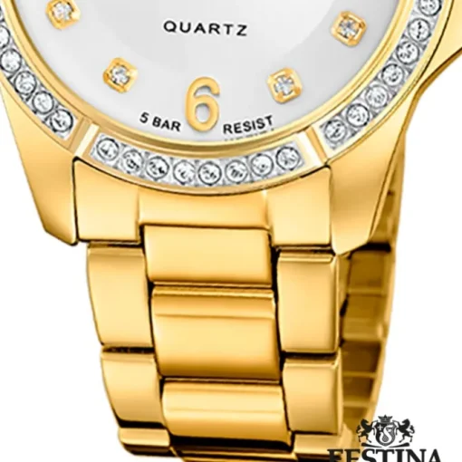 Festina Damenuhr Edelstahl gold Festina Mademoiselle Armbanduhr UF20596/1