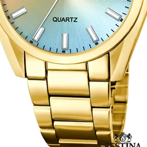Festina Damenuhr Edelstahl gold Festina Boyfriend Armbanduhr UF20640/7
