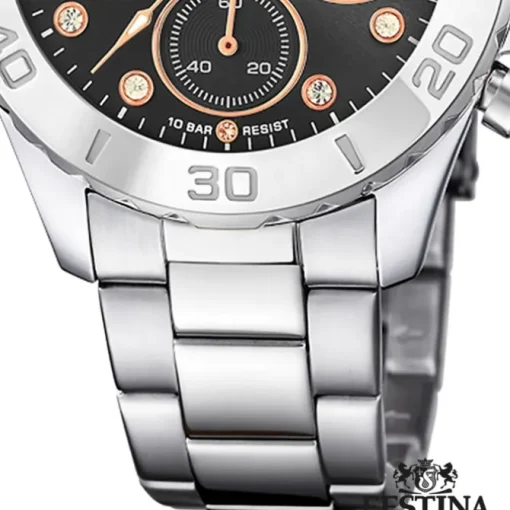 Festina Damenuhr Edelstahl silber Festina Boyfriend Armbanduhr UF20603/6