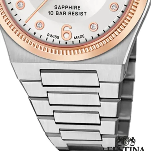 Festina Damenuhr Edelstahl silber Festina Swiss made Armbanduhr UF20031/1