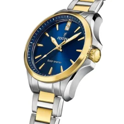 Festina Damenuhr Edelstahl silber gold Festina Solar Energy Solaruhr UF20655/4