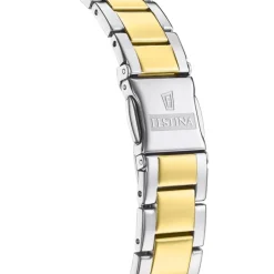 Festina Damenuhr Edelstahl silber gold Festina Boyfriend Armbanduhr UF20618/1