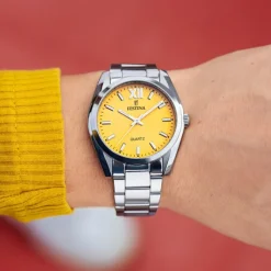 Festina Damenuhr Edelstahl silber Festina Boyfriend Armbanduhr UF20622/G