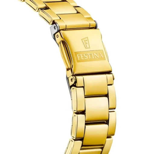 Festina Damenuhr Edelstahl gold Festina Boyfriend Armbanduhr UF20640/4