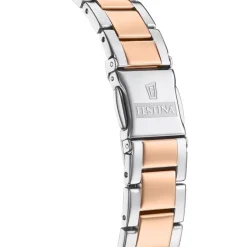 Festina Damenuhr Edelstahl silber rosé Festina Boyfriend Armbanduhr UF20612/1