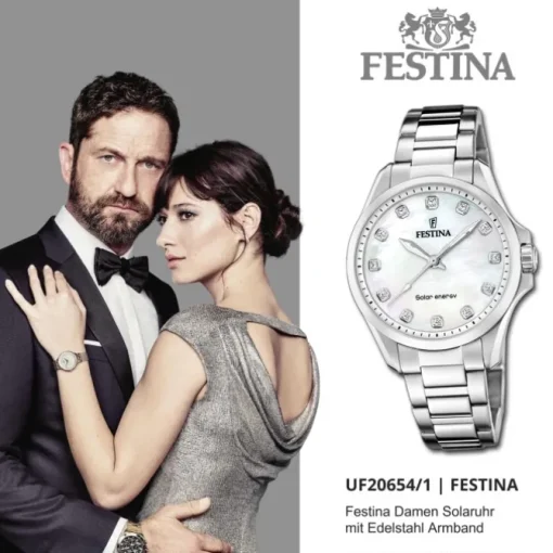 Festina Damenuhr Edelstahl silber Festina Solar Energy Solaruhr UF20654/1